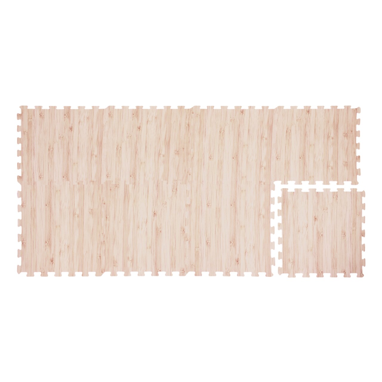 Wood-Textured 8-Piece EVA Foam Floor Tiles for Kids and Adults